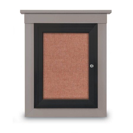 United Visual Products Sliding Glass Enclosed Letterboard, 48"x3 UV9005ACS-WHITE-HUNGRN